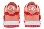 BAPE Sk8 Sta #5 ‘Red’ Sneakers – Bold Streetwear Skate Low-Tops