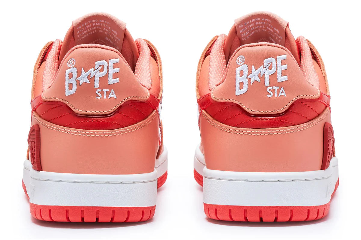 BAPE Sk8 Sta #5 ‘Red’ Sneakers – Bold Streetwear Skate Low-Tops