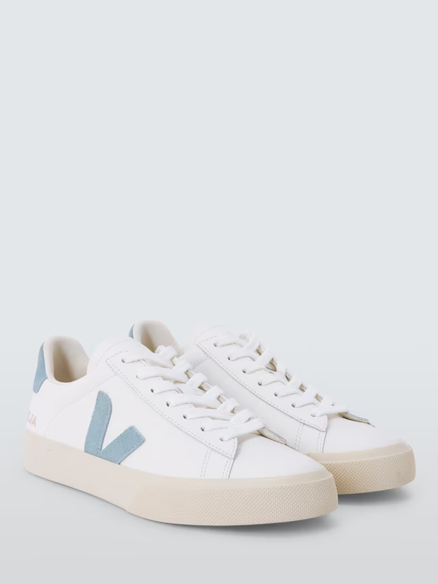 VEJA Campo Leather Trainers – White Blue Sneakers