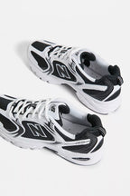 New Balance 530 ‘White Black’ Trainers – White & Black Mesh Running Sneakers with ABZORB Cushioning