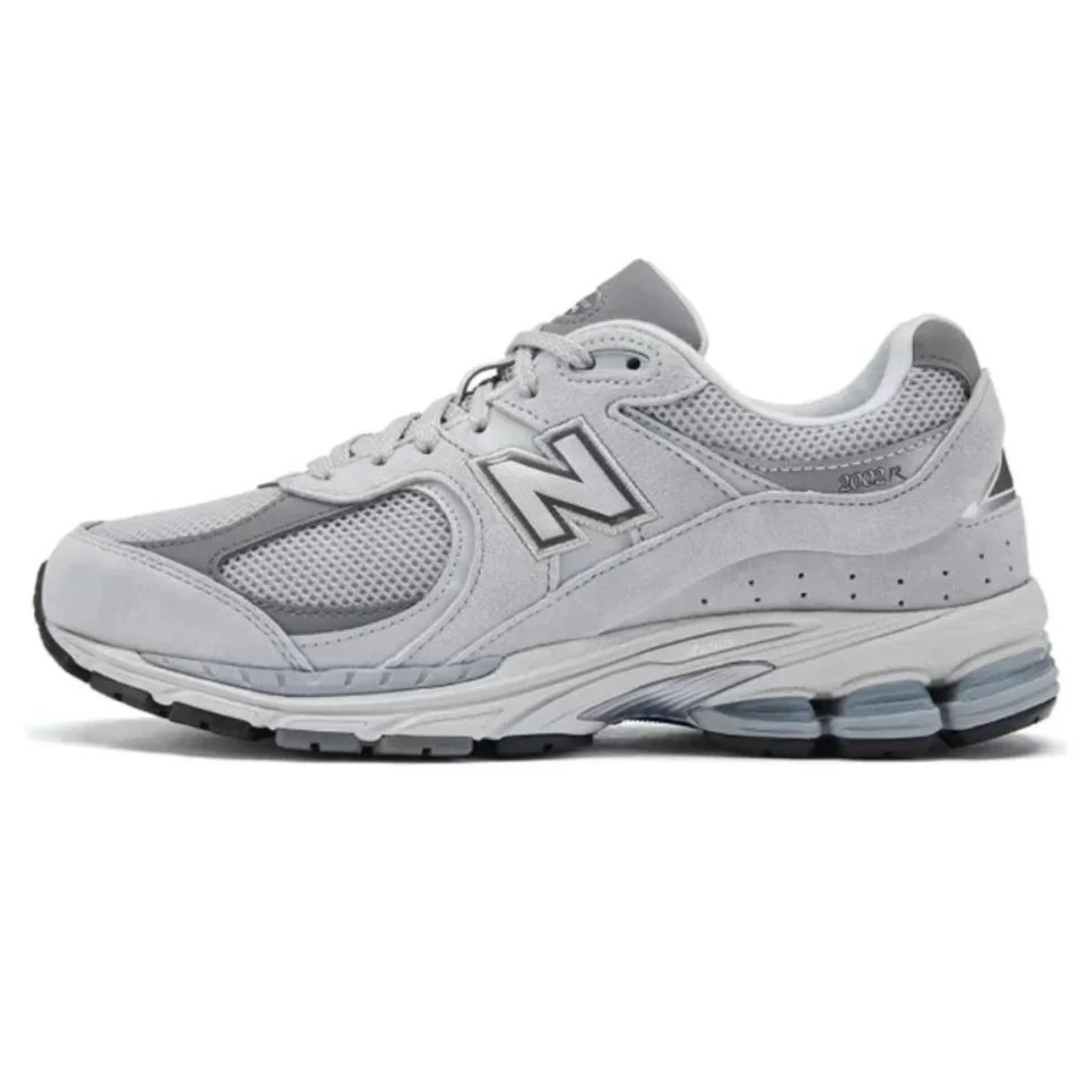 New Balance 2002R light Grey’ Trainers – Suede Mesh Sneakers with ABZORB & N-ergy Cushioning