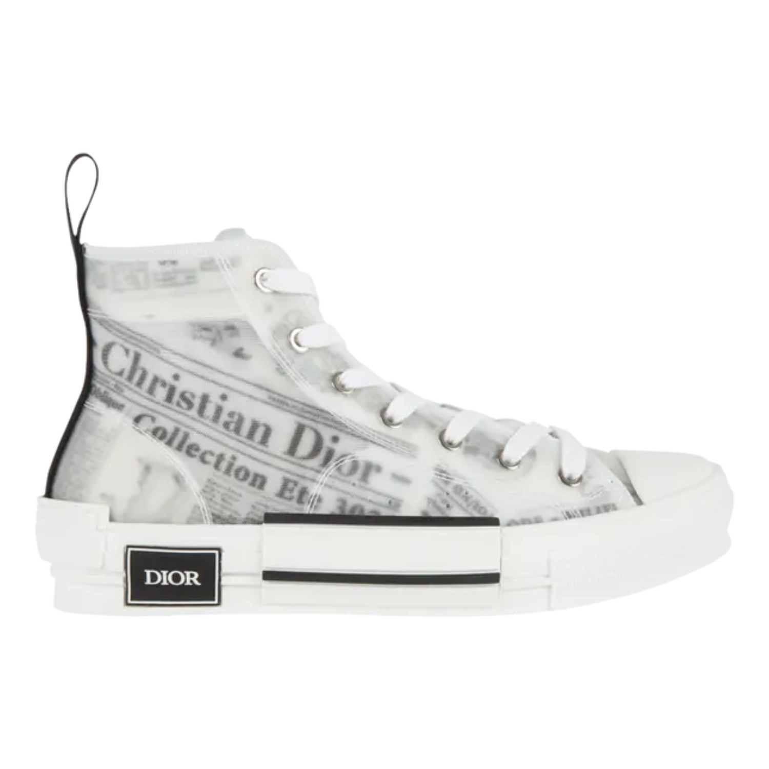 Dior B23 High ‘Newsprint’ – Statement Luxury High-Top Sneakers