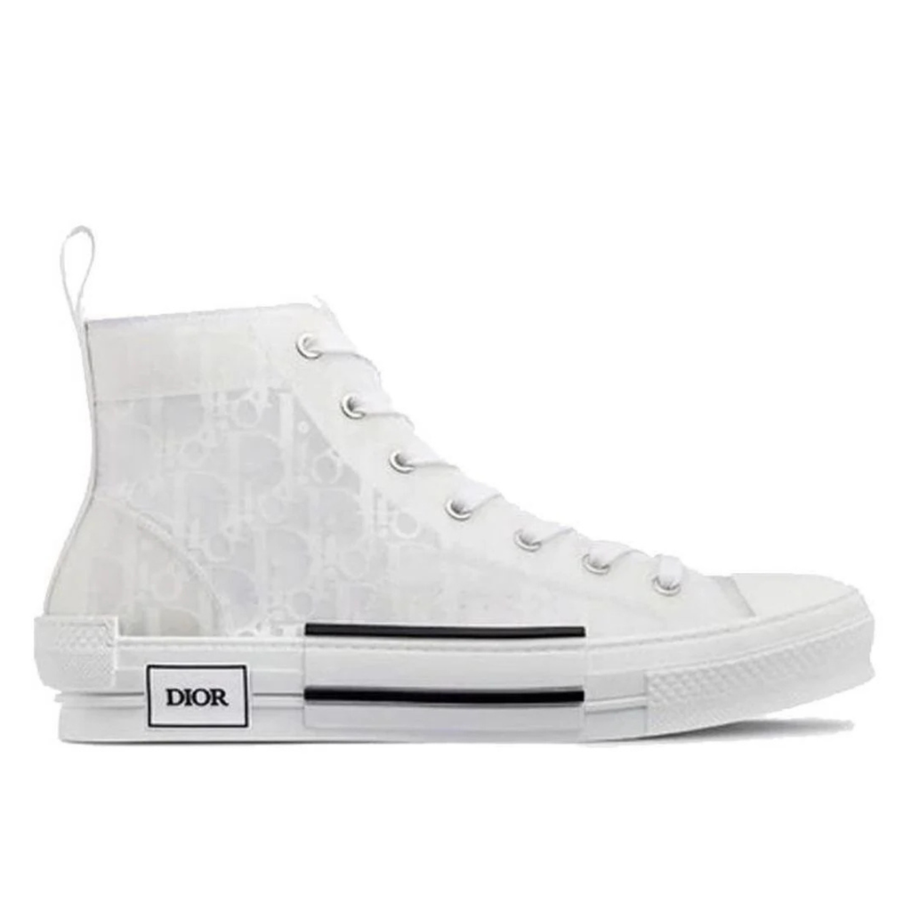 Dior B23 Oblique ‘White’ Sneakers – Luxury High-Top Designer Trainers