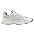 Dior B30 Mesh & Technical Fabric Grey/Light Green Low-Top Sneakers