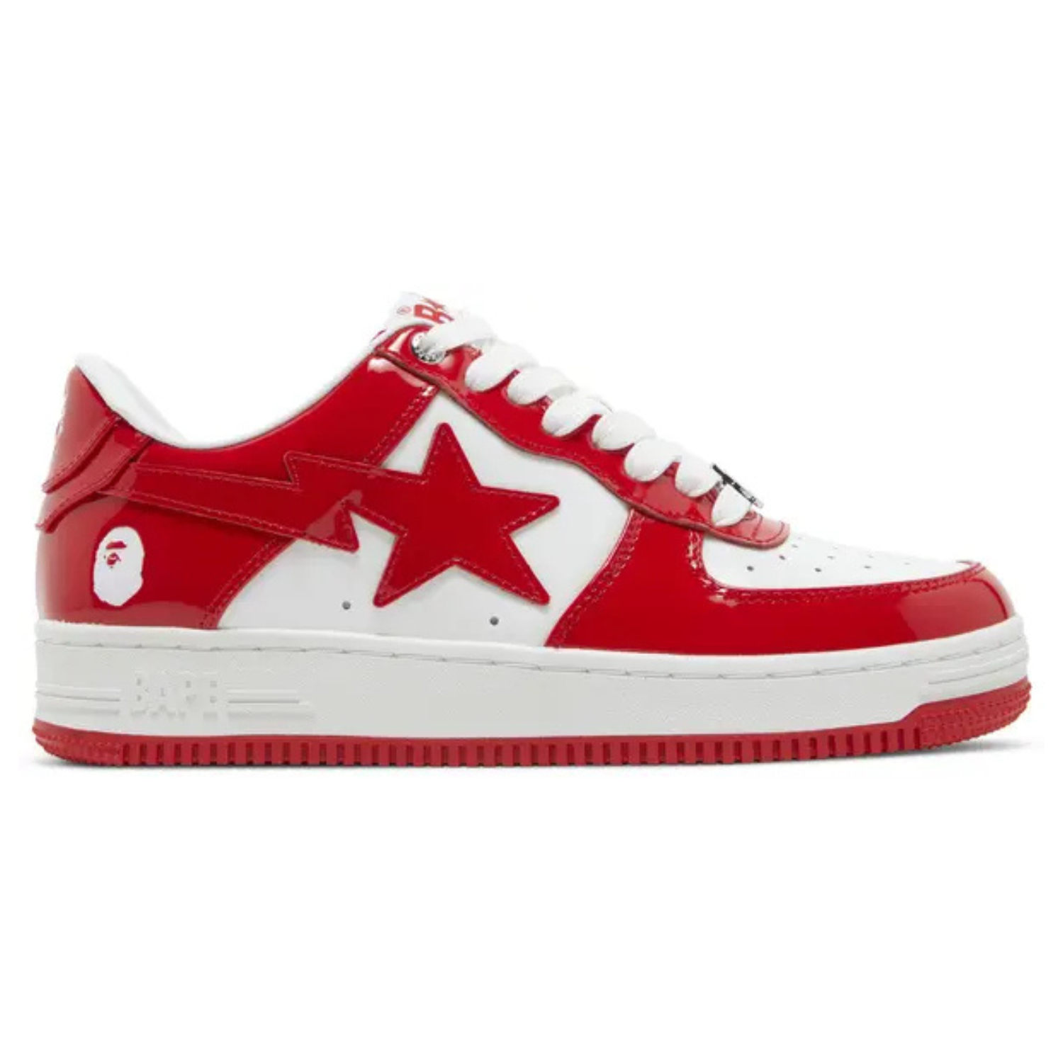 Bapesta #5 ‘Red’ Sneakers – Iconic Patent Leather Streetwear Trainers