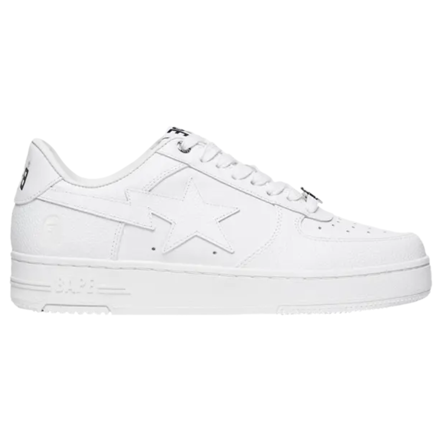 Bapesta ‘Triple White’ Sneakers – Clean All-White Streetwear Low-Tops