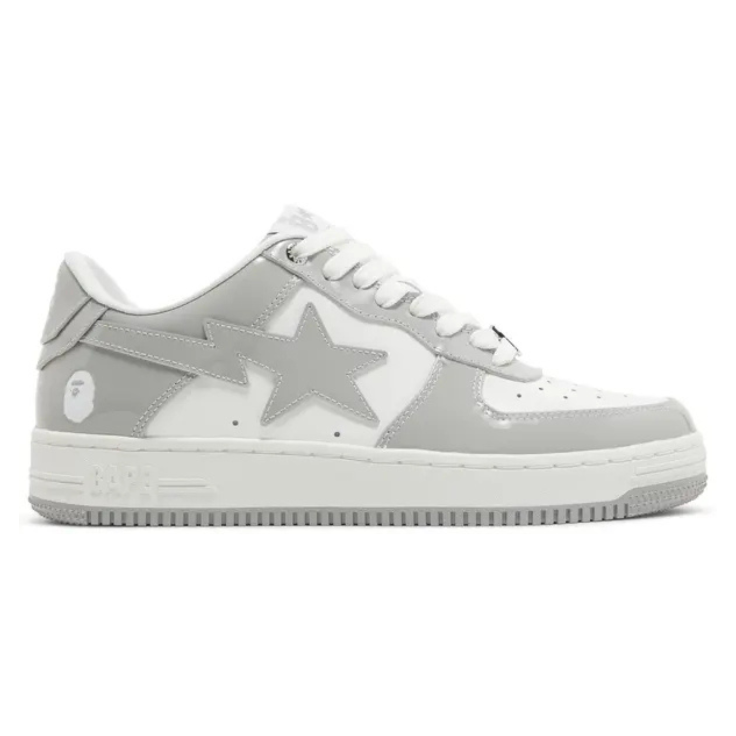 Bapesta #5 ‘Light Grey’ Sneakers – Clean Neutral Streetwear Low-Tops