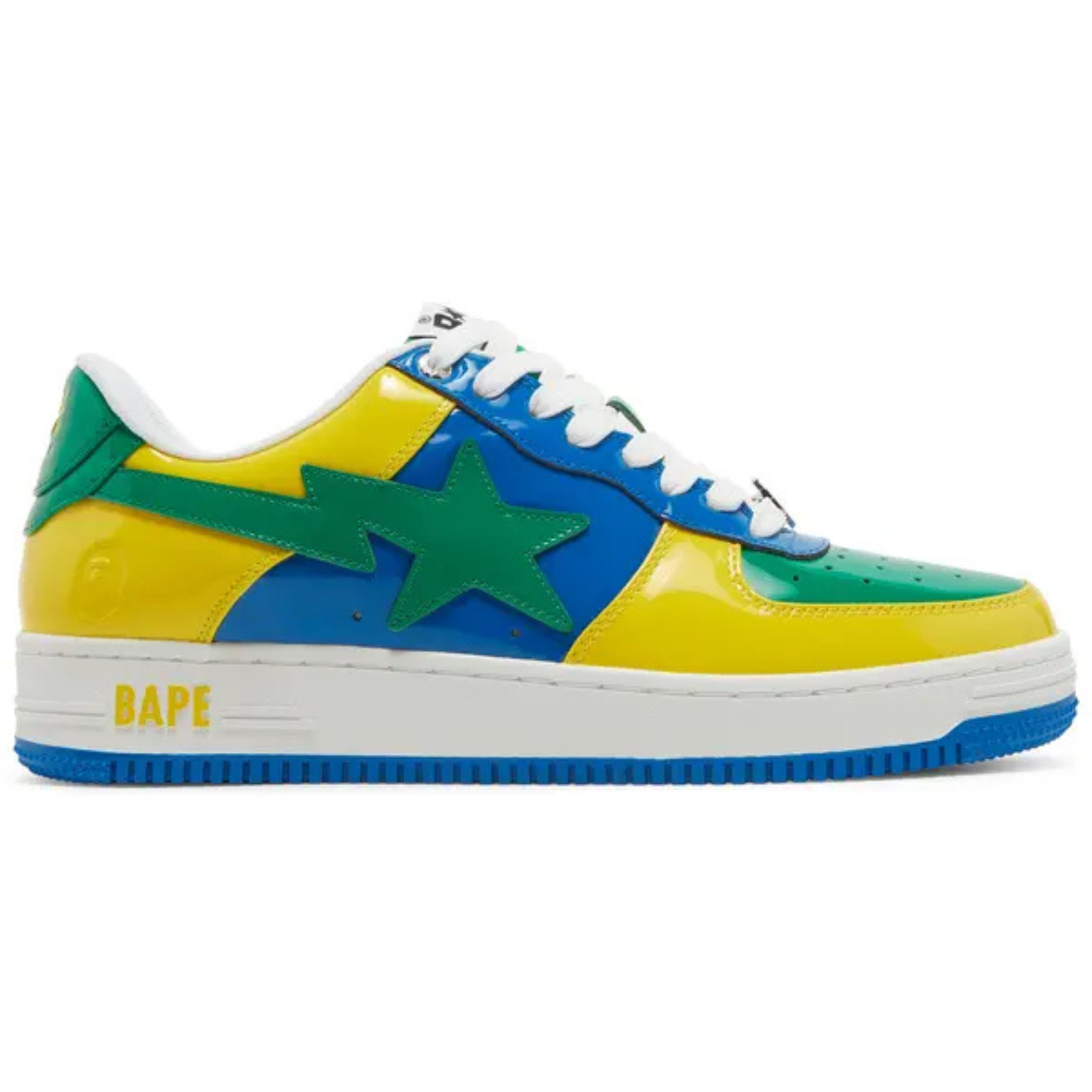 Bapesta M1 ‘Brazil’ Sneakers – Tricolour Streetwear Low-Tops