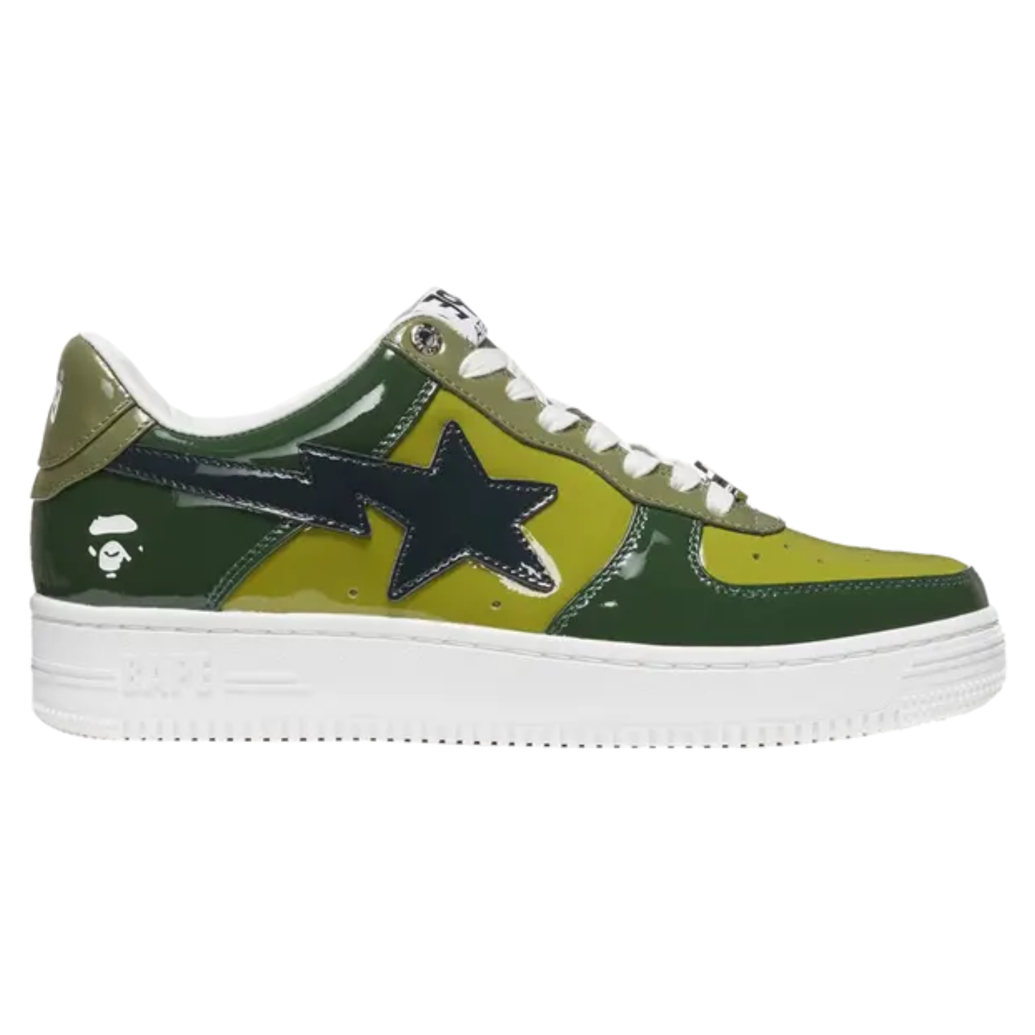 Bapesta Low M1 ‘Color Camo Combo – Olive Drab’ Sneakers – Streetwear Trainers