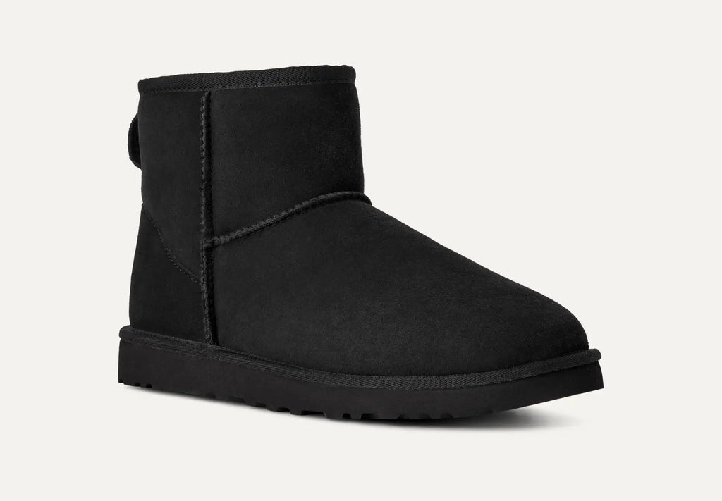 UGG Classic Mini II Boots Black – Women’s Suede Sheepskin Ankle Boots with Treadlite Sole