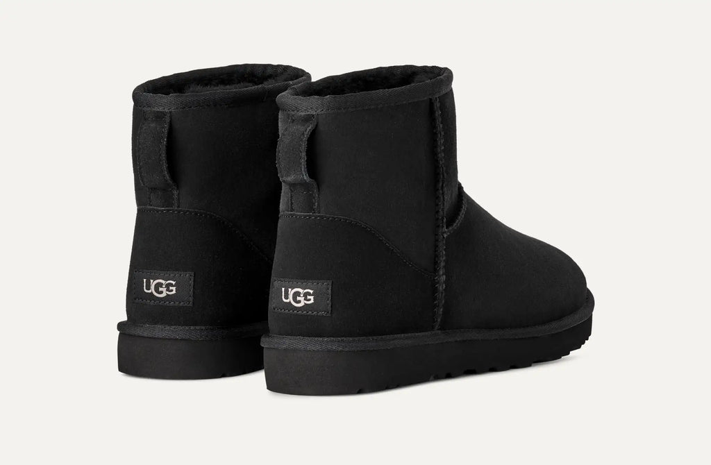 UGG Classic Mini II Boots Black – Women’s Suede Sheepskin Ankle Boots with Treadlite Sole