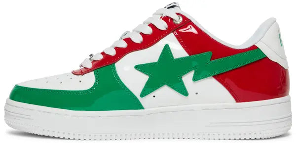 Bapesta M1 ‘Italy’ Sneakers – Tricolour Streetwear Low-Tops