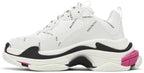 Balenciaga Wmns Triple S Sneaker Allover Logo White Pink | Designer Trainers