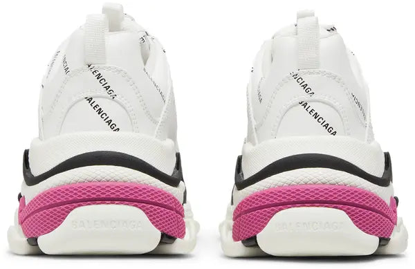 Balenciaga Wmns Triple S Sneaker Allover Logo White Pink | Designer Trainers
