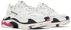 Balenciaga Wmns Triple S Sneaker Allover Logo White Pink | Designer Trainers