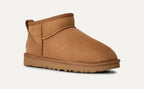 UGG Women’s Classic Ultra Mini Boot Chestnut – Suede Ankle Boots with Sheepskin Comfort
