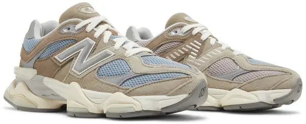 New Balance 9060 ‘Cherry Blossom Pack – Mushroom’ Trainers – Chunky Suede Mesh Sneakers with ABZORB & SBS Cushioning (U9060MUS)