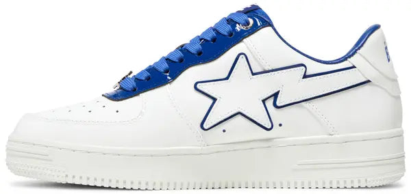 Bapesta #8 M1 ‘White Navy’ Sneakers – Classic Two-Tone Streetwear Low-Tops