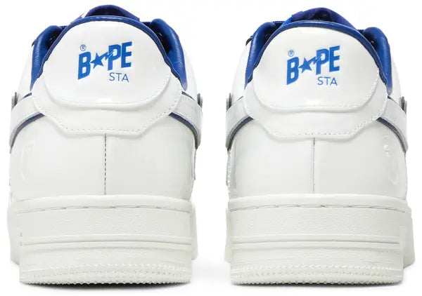 Bapesta #8 M1 ‘White Navy’ Sneakers – Classic Two-Tone Streetwear Low-Tops