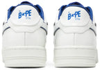 Bapesta #8 M1 ‘White Navy’ Sneakers – Classic Two-Tone Streetwear Low-Tops