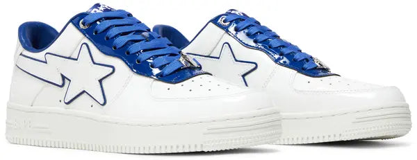 Bapesta #8 M1 ‘White Navy’ Sneakers – Classic Two-Tone Streetwear Low-Tops