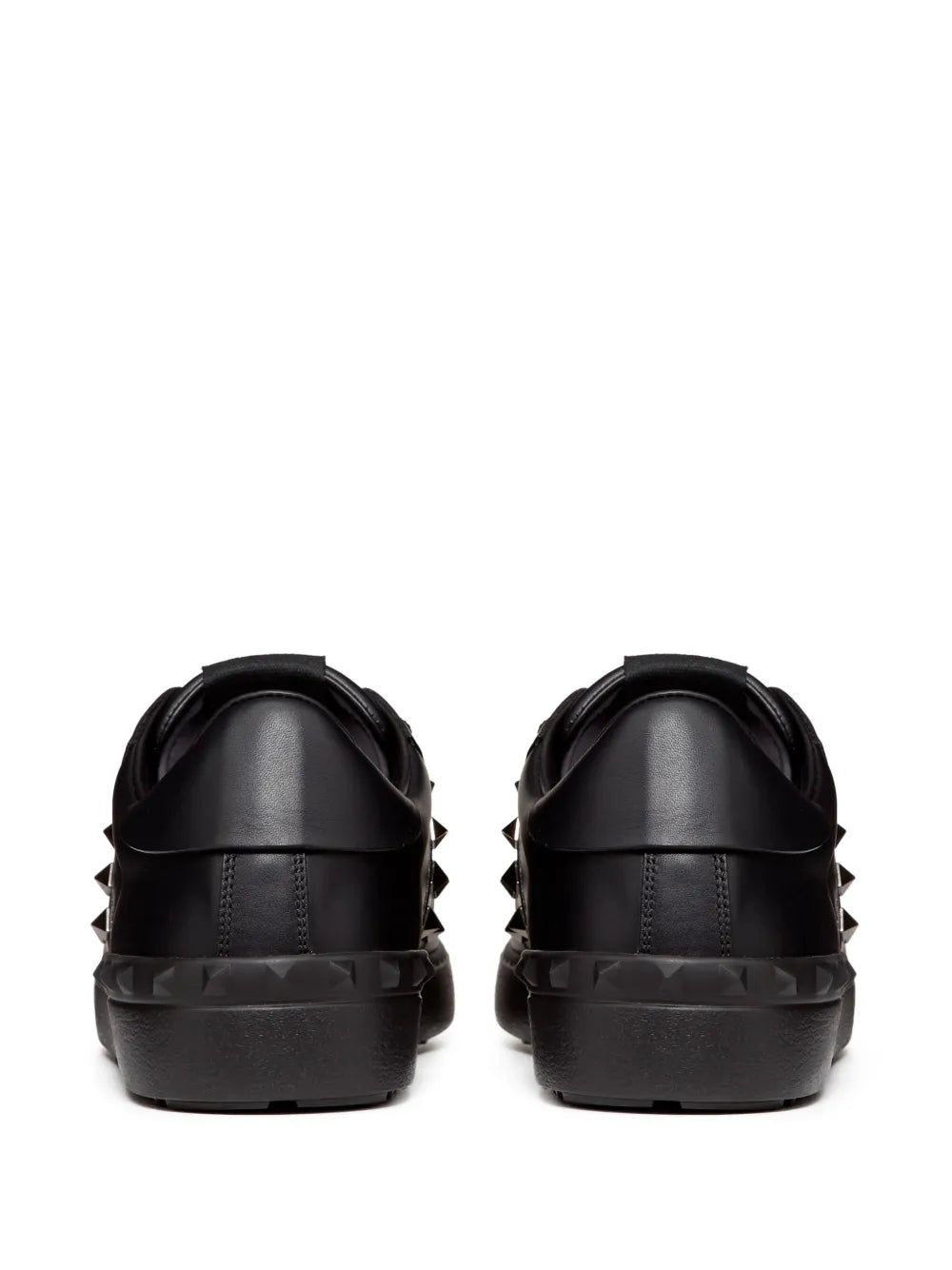 Valentino Rockstud Untitled Black & Gold Leather Sneakers – Luxury Designer Trainers