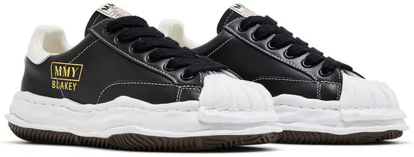 Maison Mihara Yasuhiro Blakey OG Sole Leather Low ‘Black White’ Sneakers