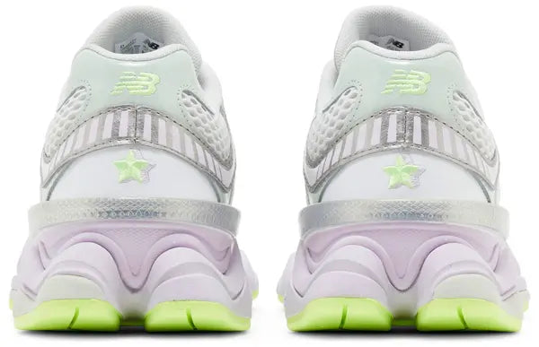 New Balance 9060 ‘White Taro’ Trainers – Chunky Mesh & Suede Sneakers with ABZORB & SBS Cushioning