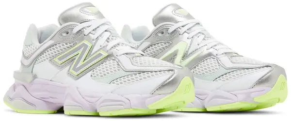 New Balance 9060 ‘White Taro’ Trainers – Chunky Mesh & Suede Sneakers with ABZORB & SBS Cushioning