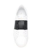 Valentino Calfskin Open Sneakers ‘White Black’ – Luxury Designer Trainers