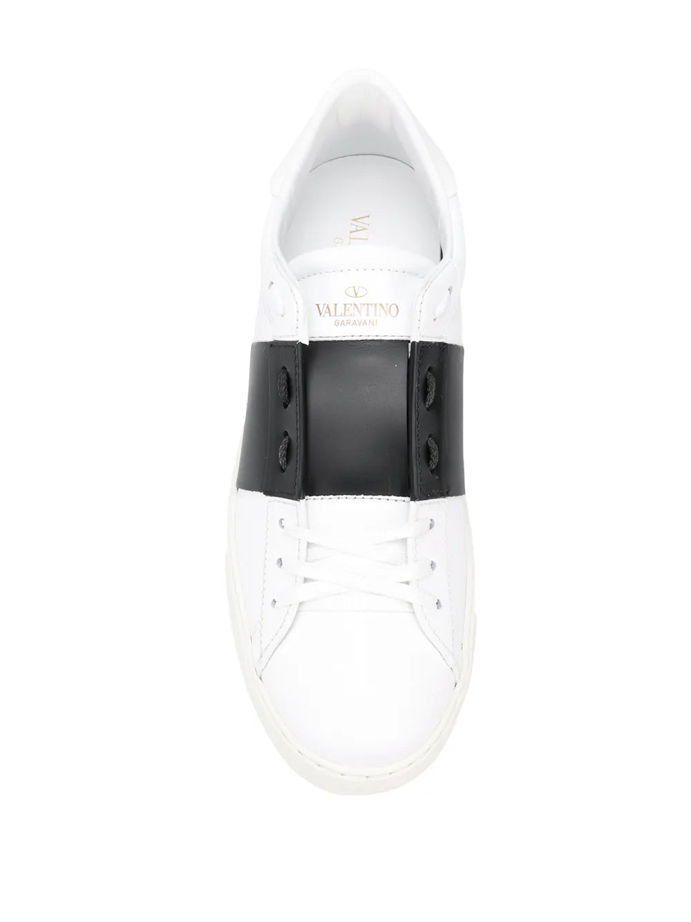 Valentino Calfskin Open Sneakers ‘White Black’ – Luxury Designer Trainers