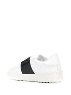 Valentino Calfskin Open Sneakers ‘White Black’ – Luxury Designer Trainers