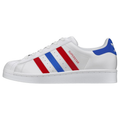 adidas Superstar Mens Classic Trainers in White Blue Red