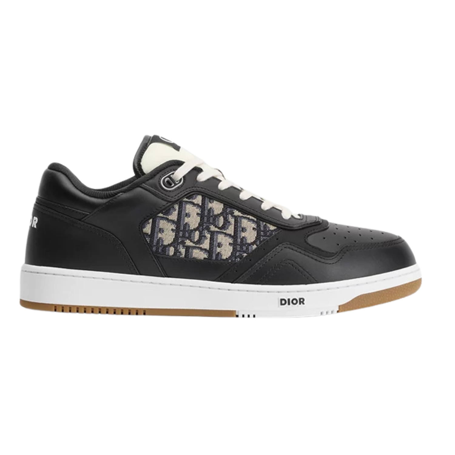 Dior B27 Uptown Low-Top Sneakers – Black Calfskin & Dior Oblique Jacquard