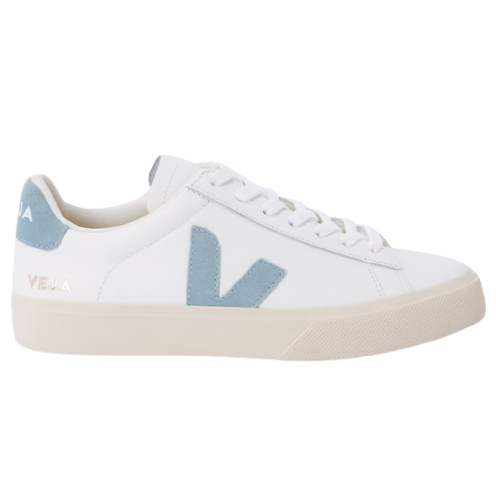VEJA Campo Leather Trainers – White Blue Sneakers