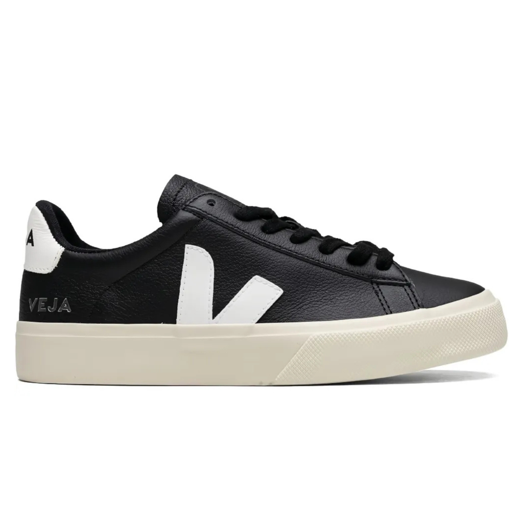 VEJA Campo ‘Black’ Sneakers – Sustainable Minimalist Leather Trainers