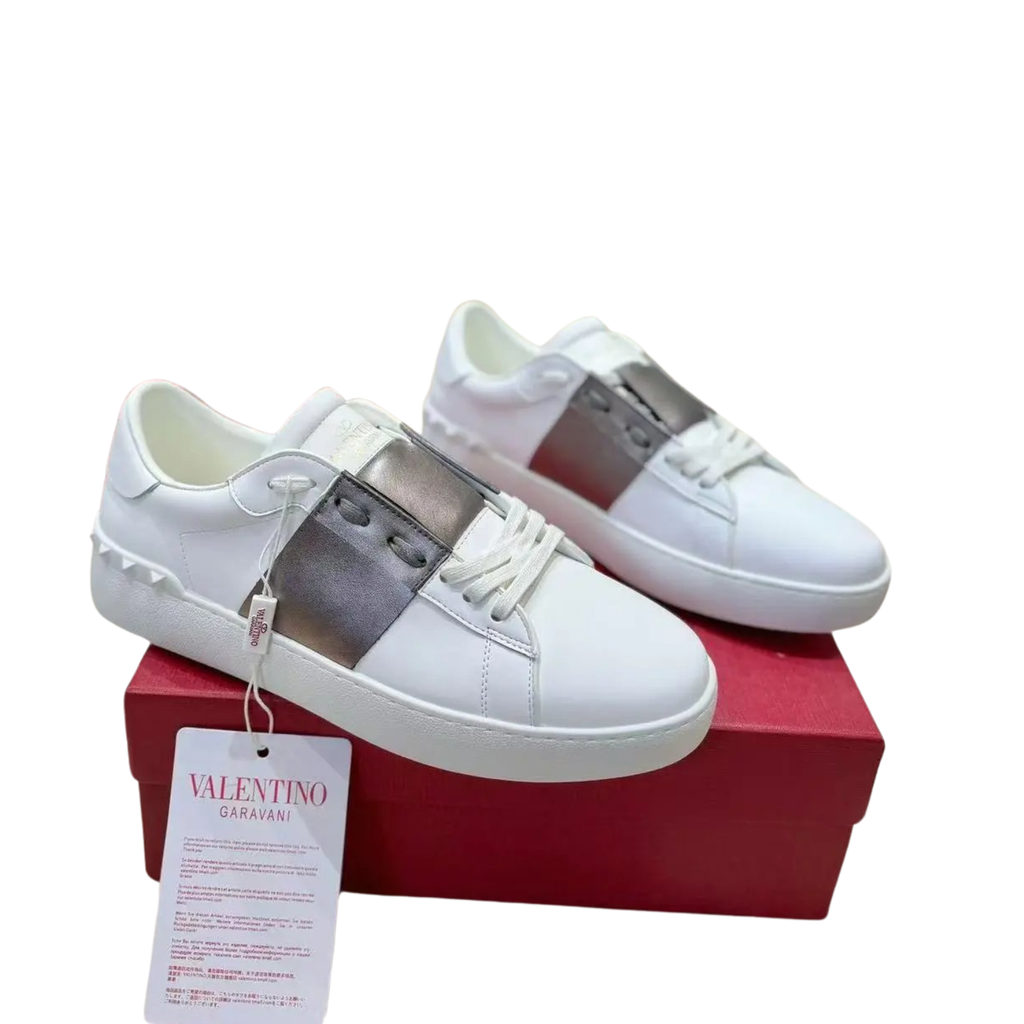 Valentino Open Sneakers ‘White Platinum’ – Luxury Designer Trainers Women's
