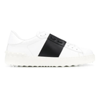 Valentino Calfskin Open Sneakers ‘White Black’ – Luxury Designer Trainers