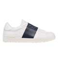 Valentino Open Calfskin ‘White Navy’ Low-Top Sneakers – Luxury Designer Trainers