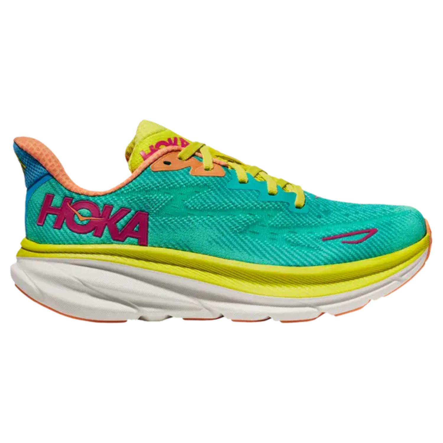 HOKA Clifton 9 2E Wide Running Shoes – Ceramic / Evening Primrose