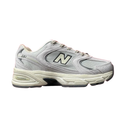 New Balance 530 Trainers – Classic Mesh Running Sneakers with ABZORB Cushioning (White/Grey)