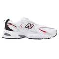 New Balance 530 ‘White Silver Red’ Trainers – Mesh Running Sneakers with ABZORB Cushioning