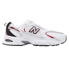 New Balance 530 ‘White Silver Red’ Trainers – Mesh Running Sneakers with ABZORB Cushioning
