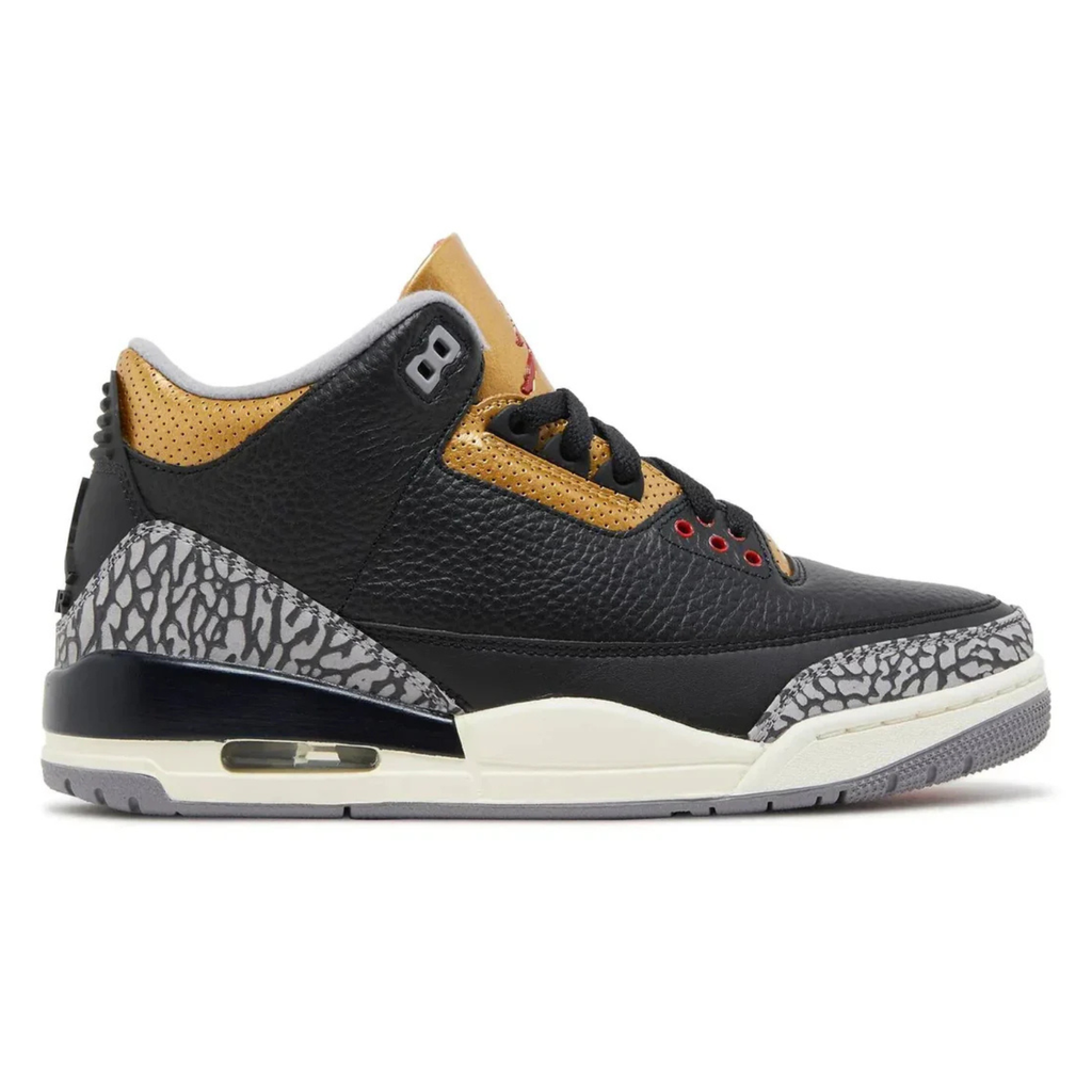 Nike Air Jordan 3 Retro Black Cement Gold – Premium Classic with Luxury Accents