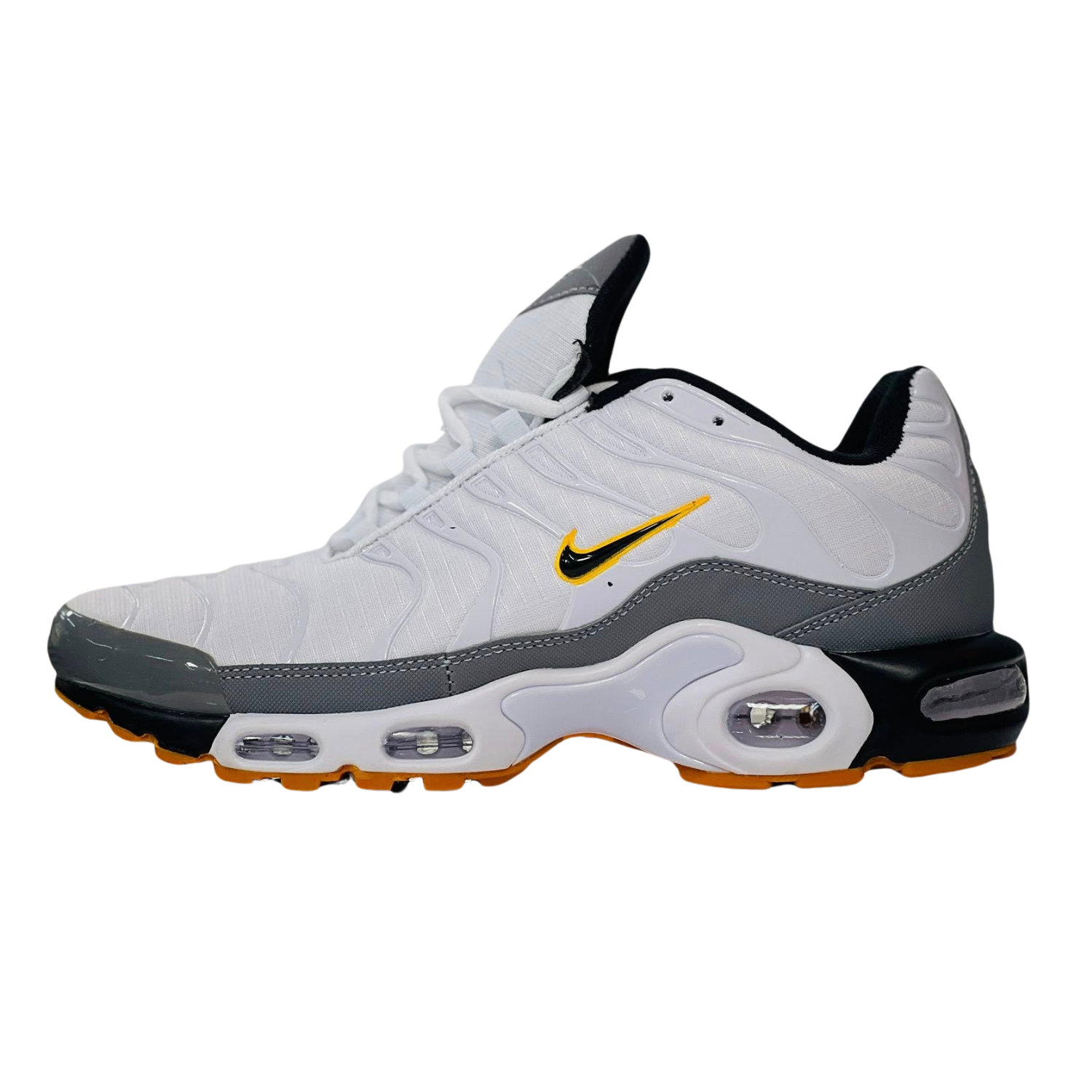 Nike Air Max TN White Grey Orange Trainers – Tuned Air Cushion Sneakers