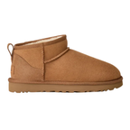 UGG Women’s Classic Ultra Mini Boot Chestnut – Suede Ankle Boots with Sheepskin Comfort
