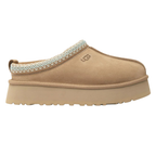UGG Tazz II Sand Platform Slippers – Suede Slip-On Clogs with Comfort Sole