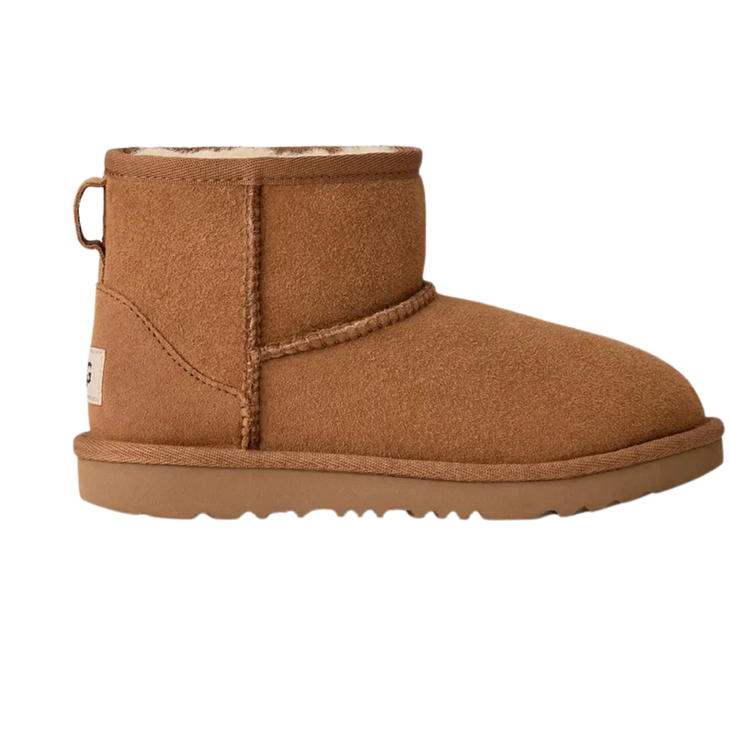 UGG Classic Mini Boots Chestnut – Suede Sheepskin Ankle Boots Unisex Comfort Style