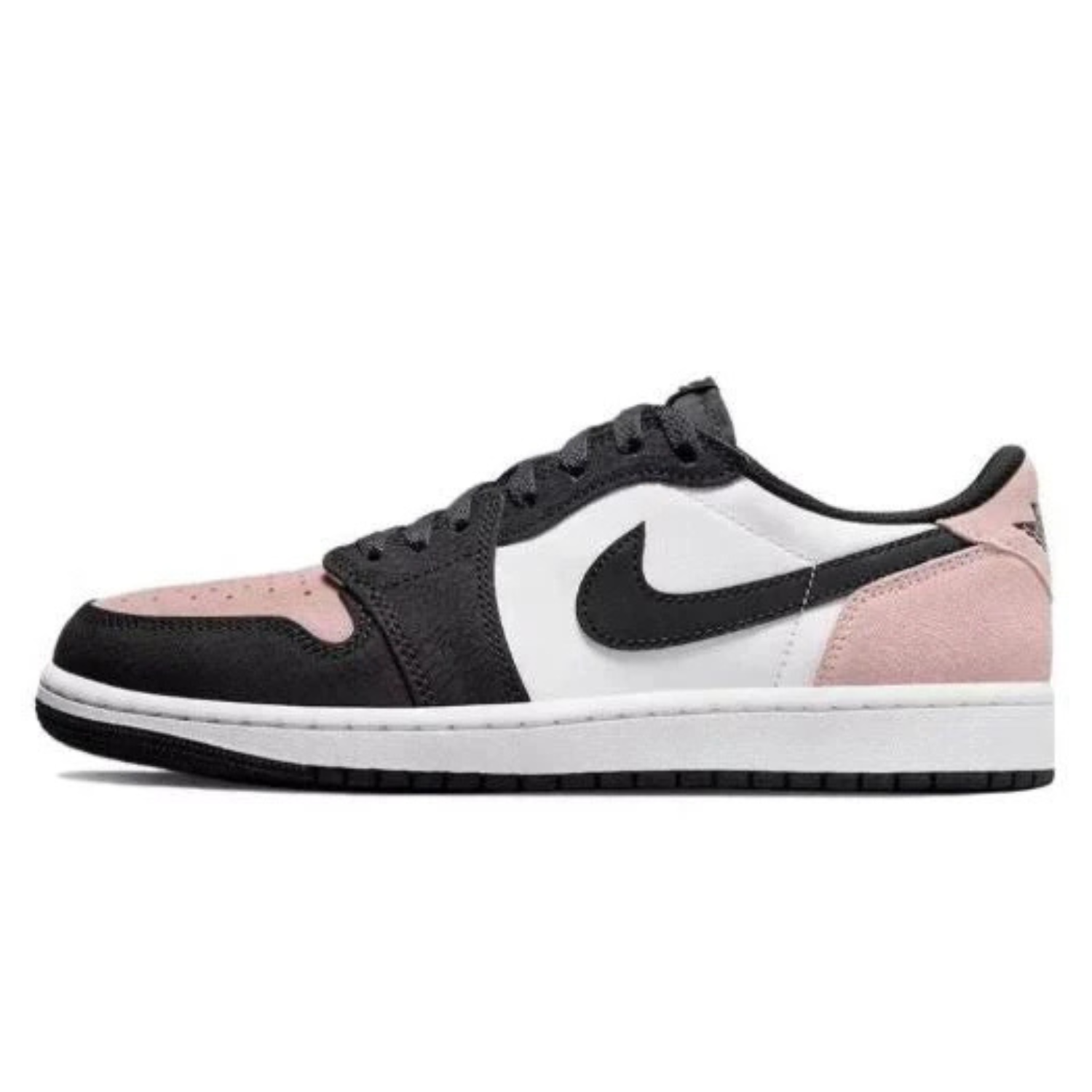 Nike Air Jordan 1 Retro Low OG Bleached Coral Trainers – Black Pink Men’s Sneakers