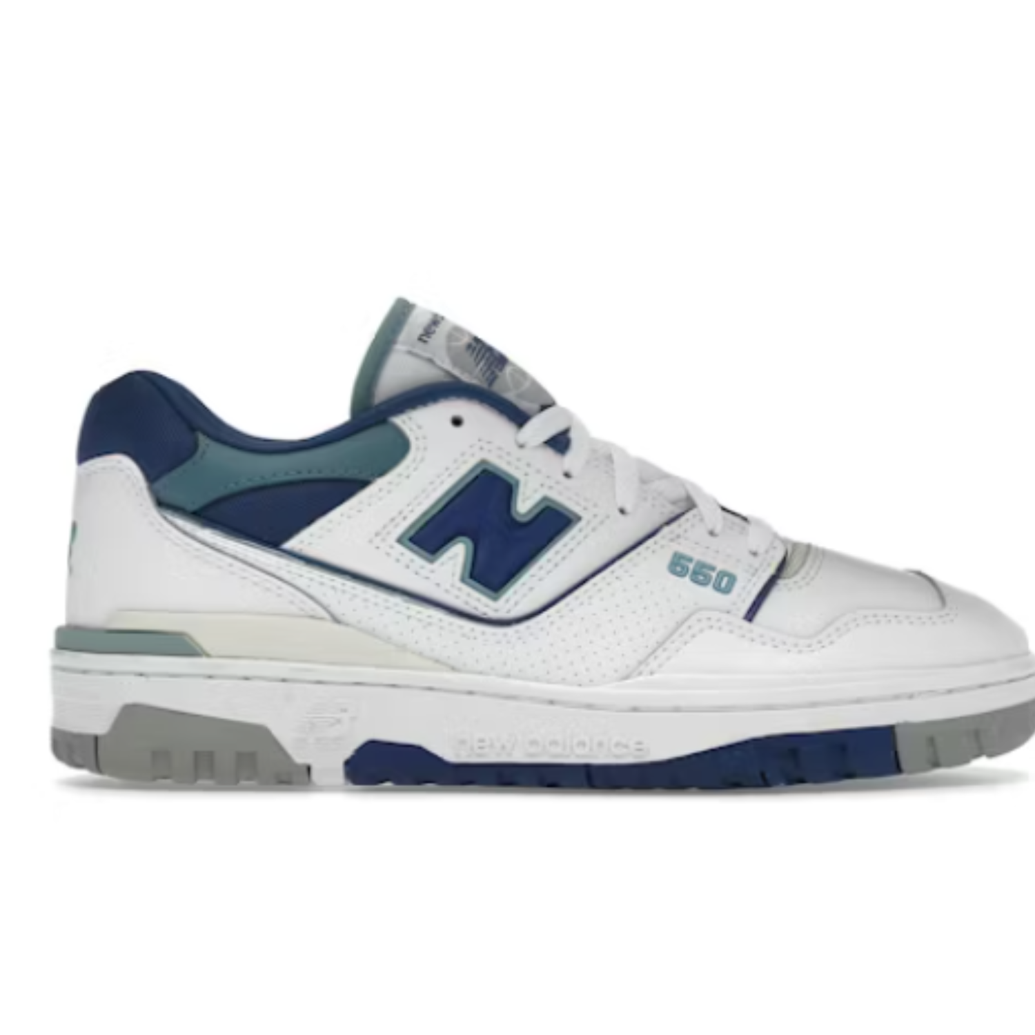 New Balance 550 ‘White Blue Groove’ Trainers – Leather Retro Sneakers (BB550NCC)
